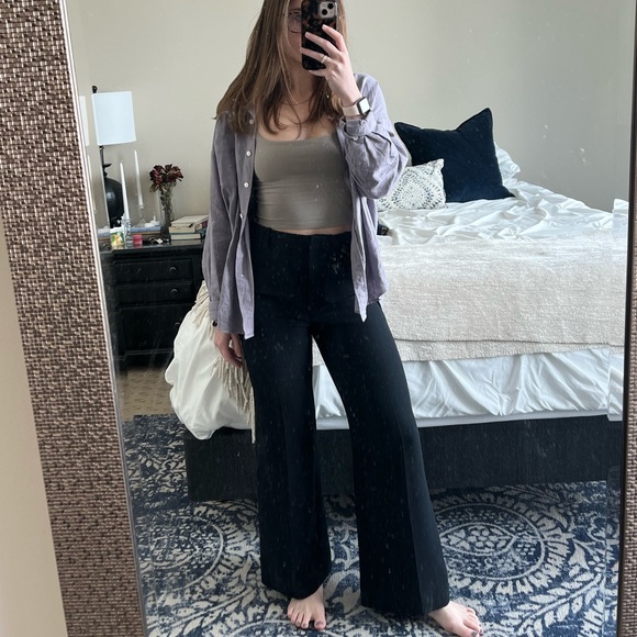 Aritzia Black Wide-Leg Trousers - Picture 14 of 16